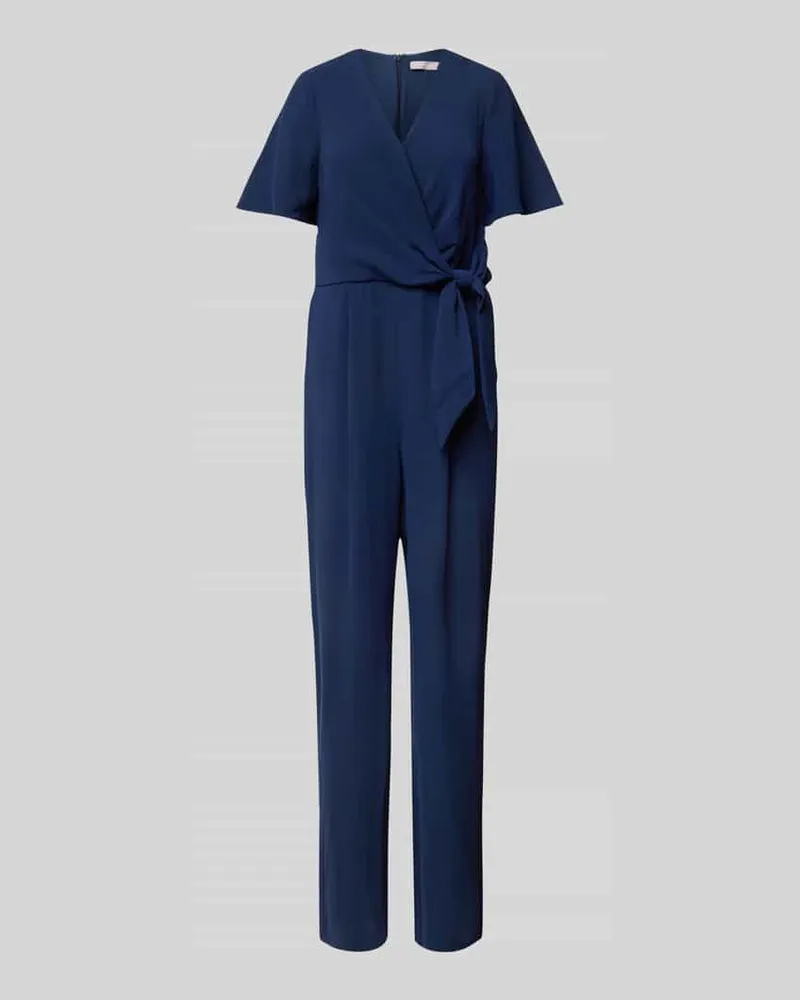 Christian Berg Jumpsuit mit Knotendetail Dunkelblau