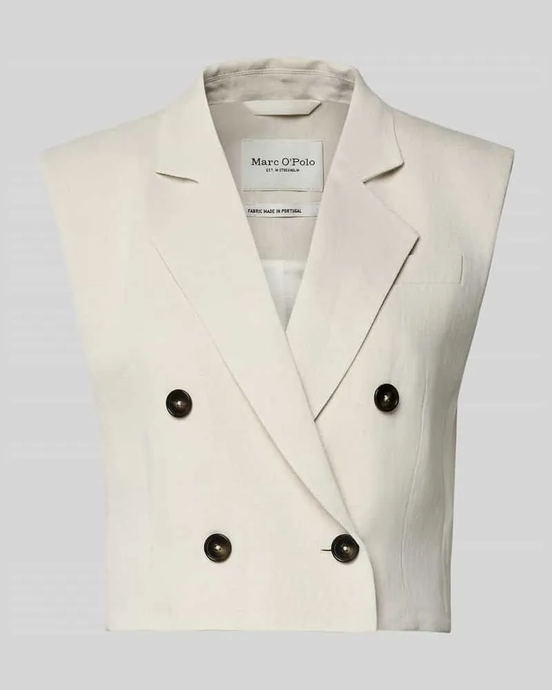 Marc O'Polo Regular Fit Weste aus Viskose-Leinen-Mix Sand