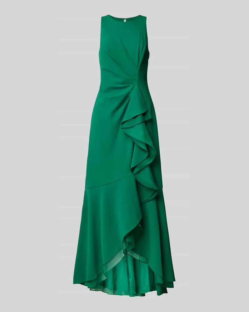 Adrianna Papell Abendkleid mit Volants Dunkelgruen