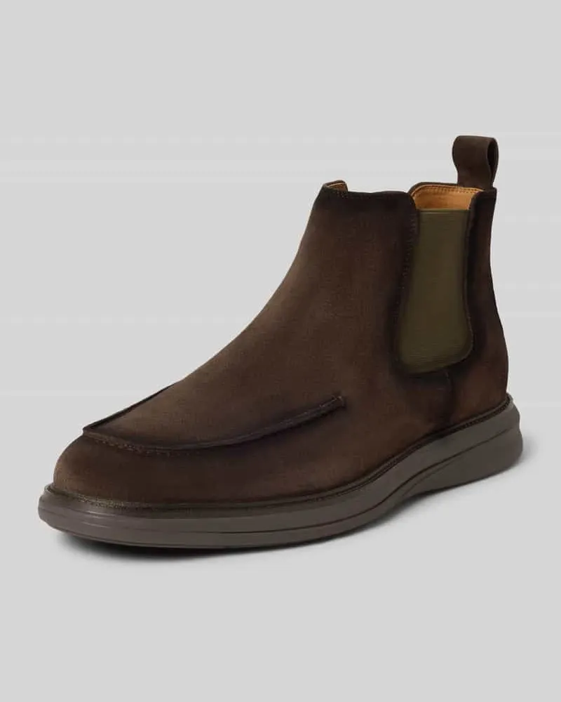 Carl Gross Chelsea Boots aus echtem Leder Modell 'URAX Dunkelbraun