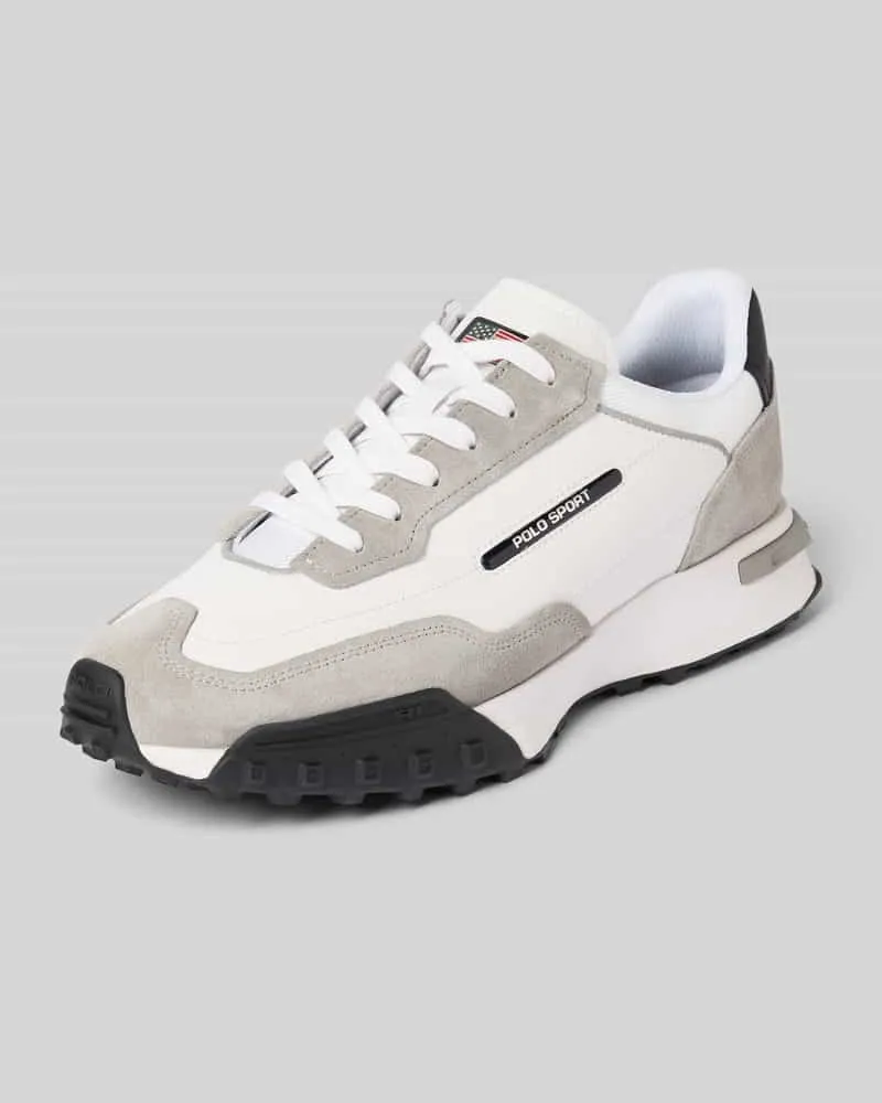 Ralph Lauren Sneaker aus Leder-Textil-Mix Modell 'PS 275 Hellgrau