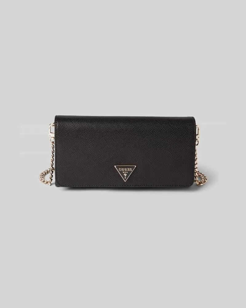 Guess Handtasche mit Schulterriemen und Label-Applikation Black