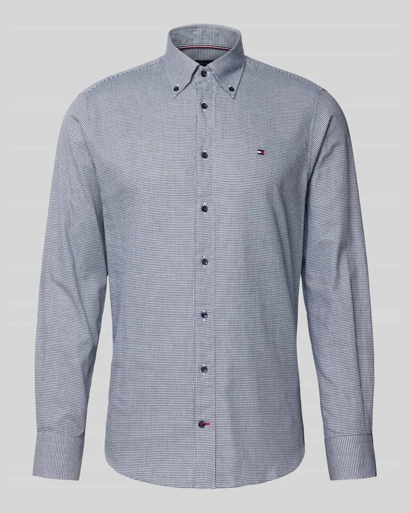 Tommy Hilfiger Regular Fit Businesshemd aus reiner Baumwolle Marine