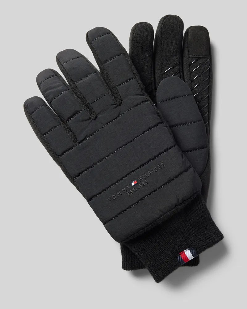 Tommy Hilfiger Handschuhe mit Label-Detail Modell 'ESTABLISHED Black