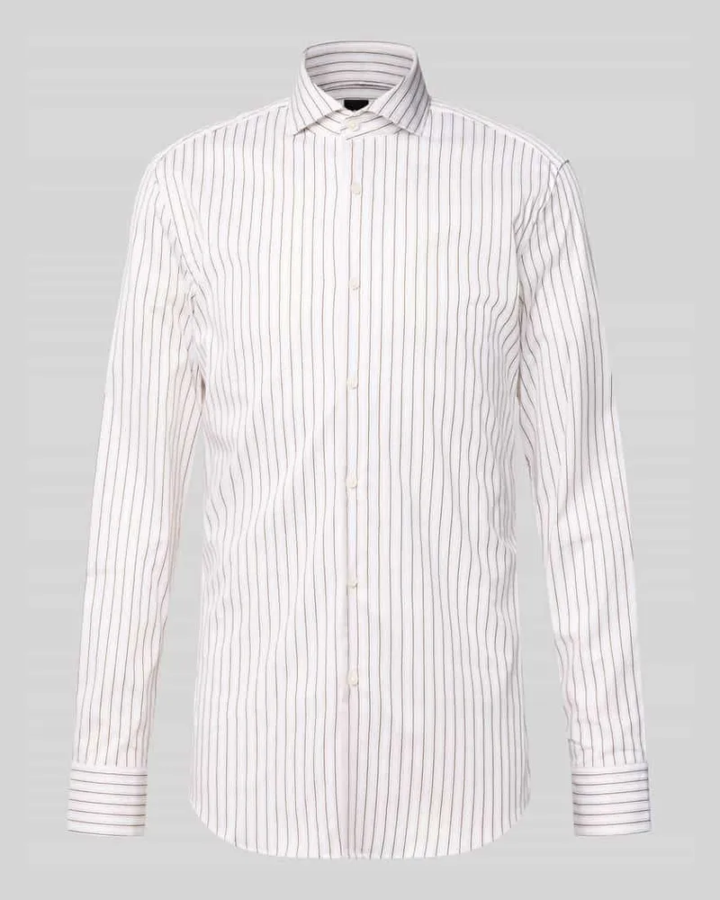 HUGO BOSS Slim Fit Businesshemd aus Baumwoll-Mix Modell 'HANK Sand