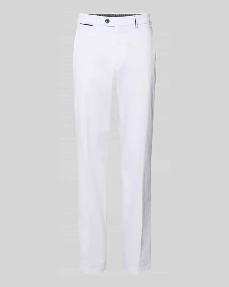Hiltl Regular Fit Chino mit Eingrifftaschen Modell 'Peaker Weiss