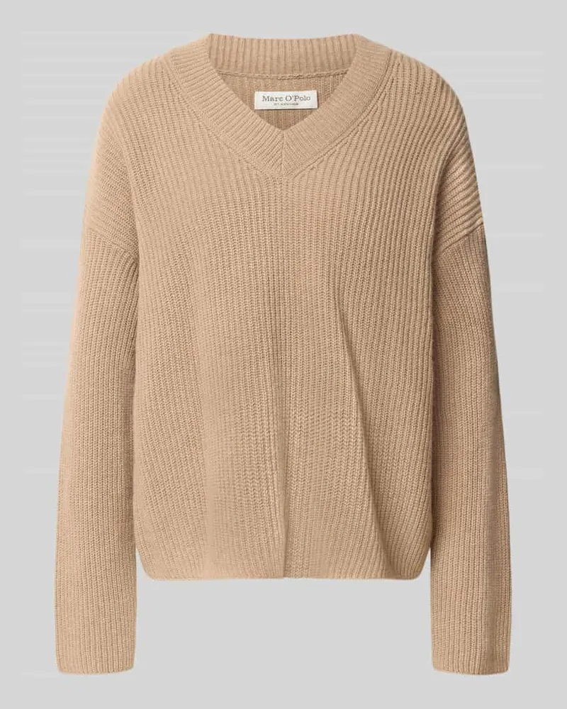 Marc O'Polo Loose-Fit Pullover aus Woll-Mix Taupe