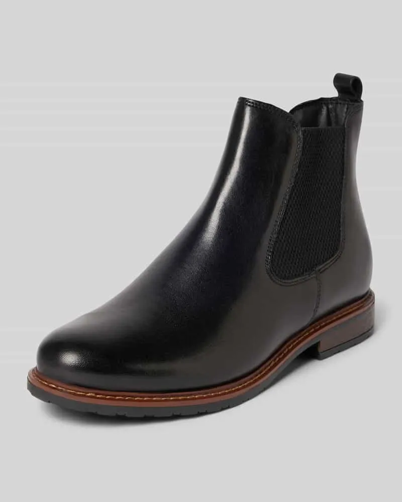 Tamaris Chelsea Boots aus echtem Leder Black