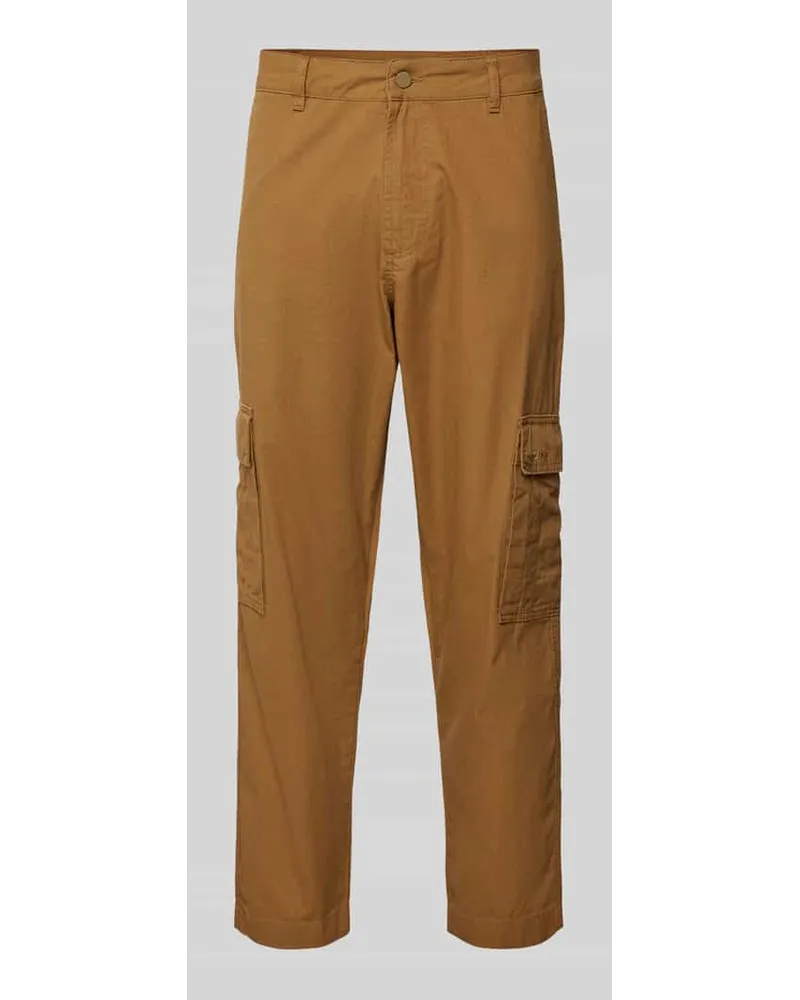 Mazine Regular Fit Cargohose mit Label-Stitching Modell 'Gronlin Beige