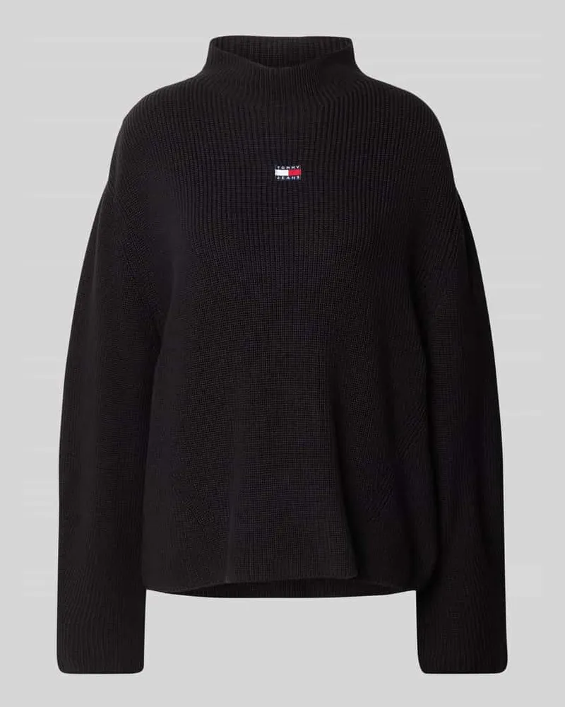 Tommy Hilfiger Relaxed Fit Strickpullover aus reiner Baumwolle Black