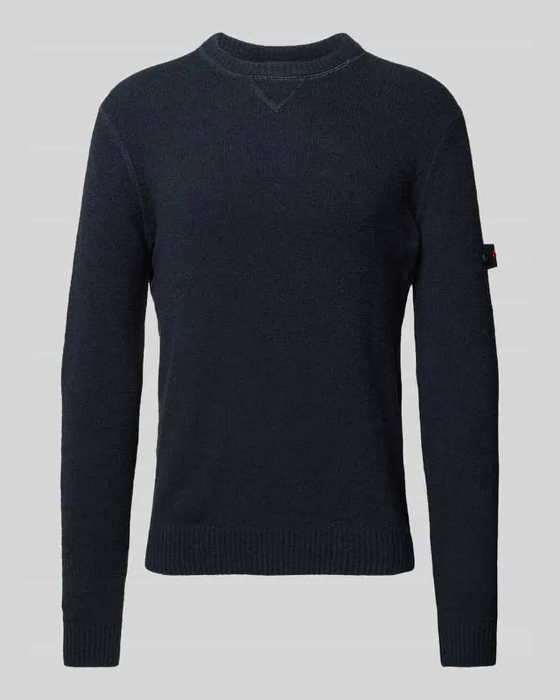 Peuterey Sweatshirt mit Label-Badge Modell 'KLUNKER Marine