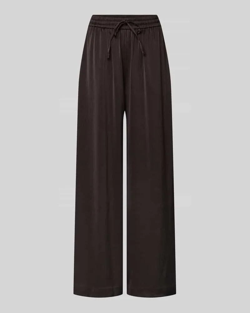 Samsøe & Samsøe Stoffhose mit elastischem Bund Modell 'HELENA Dunkelbraun