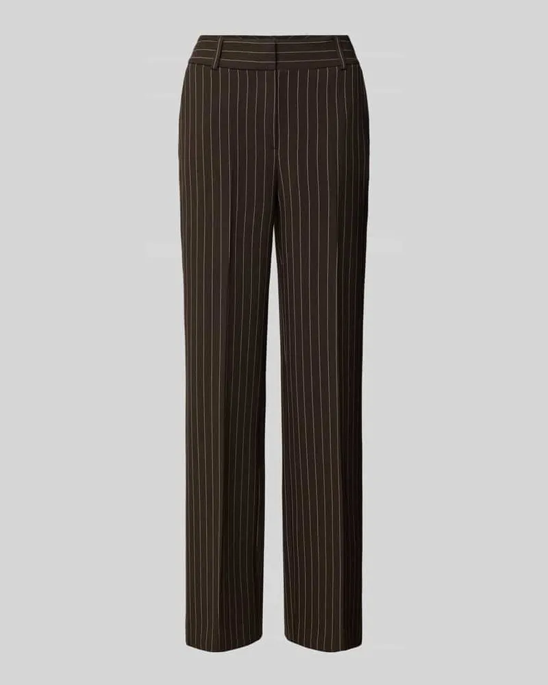 Selected Wide Leg Anzughose mit Gürtelschlaufen Modell 'Rita Dunkelbraun