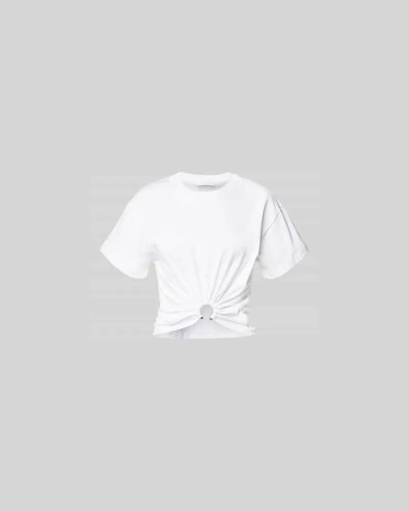 Paco Rabanne T-Shirt mit Raffungen Offwhite