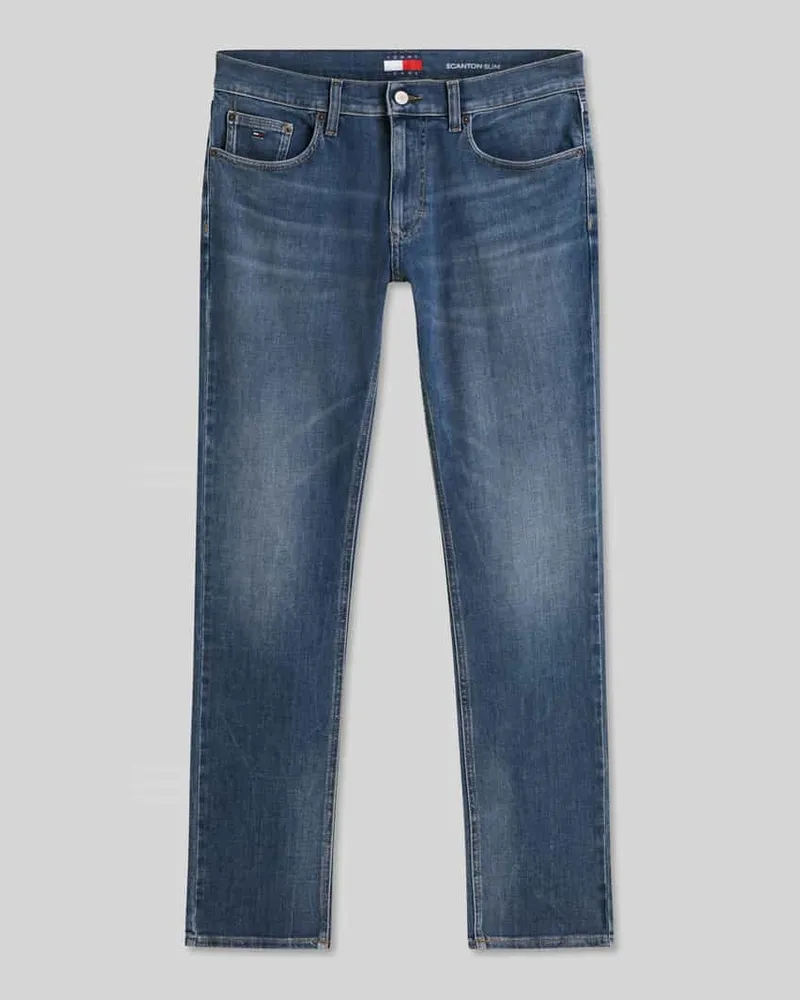Tommy Hilfiger Slim Fit Jeans aus Baumwoll-Mix Modell 'SCANTON Rauchblau