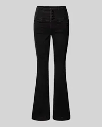 Guess Flared Jeans in unifarbenem Design Black