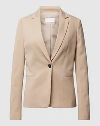 JAKE*S Blazer mit unifarbenem Design und Zweiwege-Reißverschluss Sand