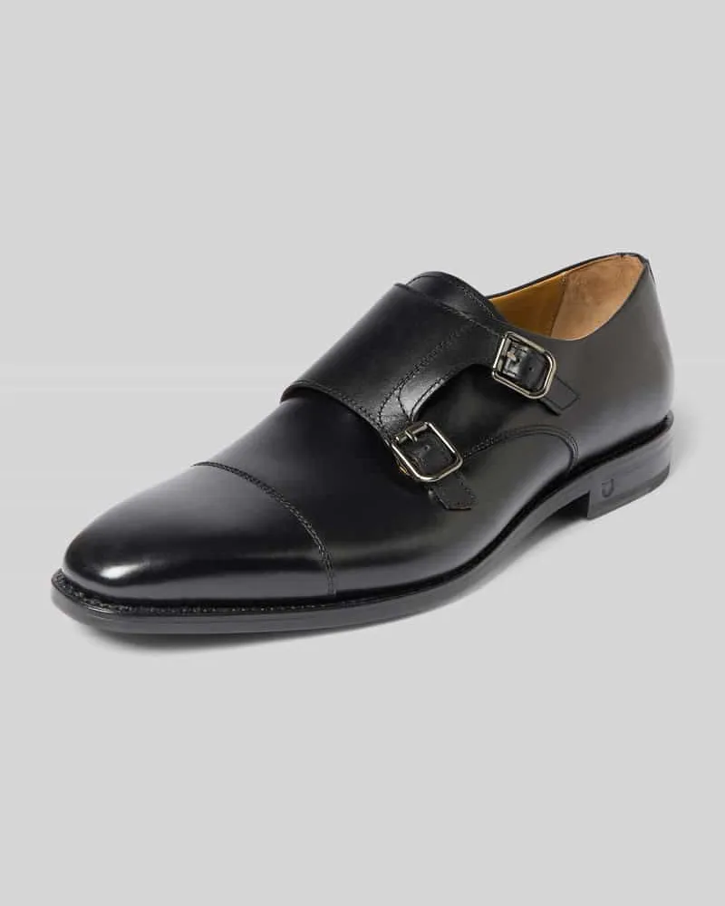 Henry Stevens Halbschuhe mit Zierschnallen Modell 'Liam Black