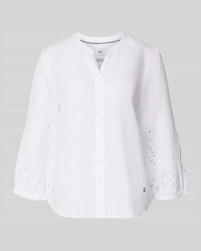 Brax Regular Fit Hemdbluse aus reinem Leinen Modell 'VELIA Weiss