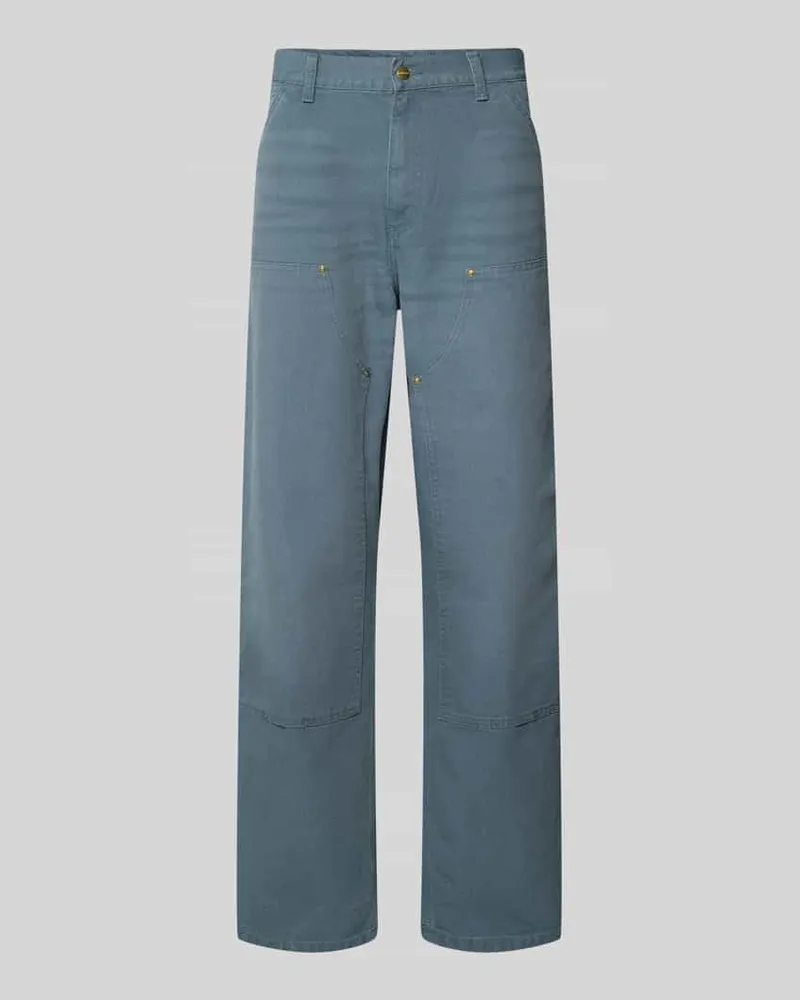 Carhartt WIP Hose mit Eingrifftaschen Modell 'Dearbor Rauchblau