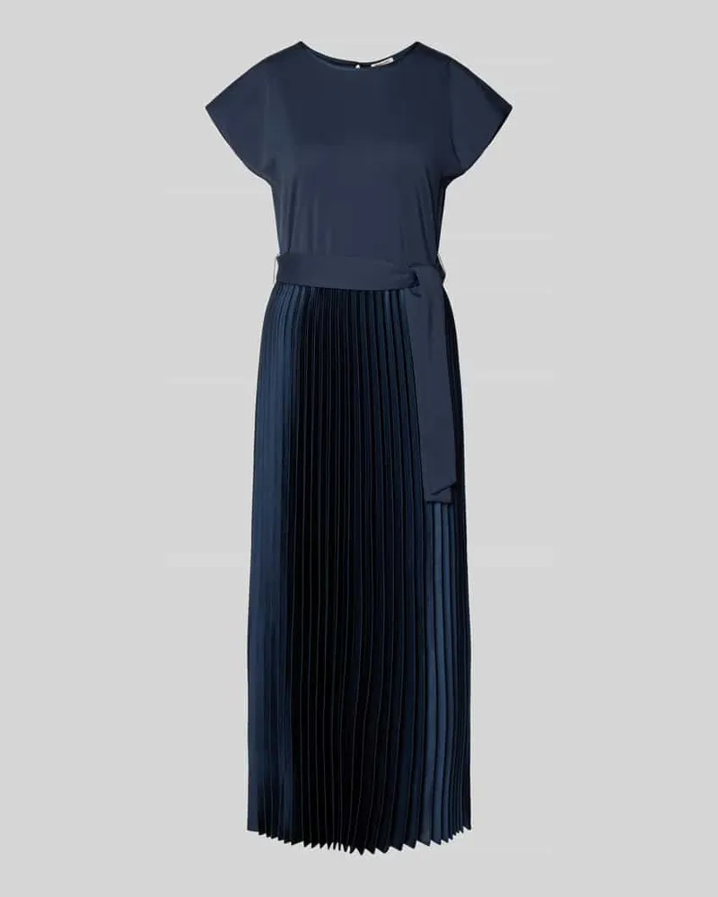 Max Mara Regular Fit Freizeitkleid mit Plissee-Rock Modell 'GELA Dunkelblau