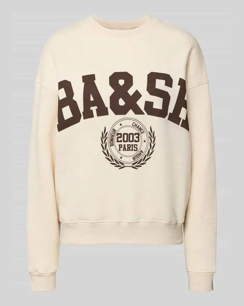 ba&sh Sweatshirt mit Label-Print Modell 'FENJA Beige