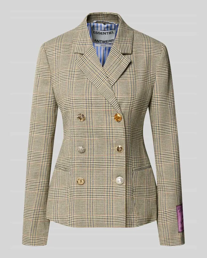 Essentiel Regular Fit Blazer mit Woll-Anteil Modell 'KARINA Hellbraun