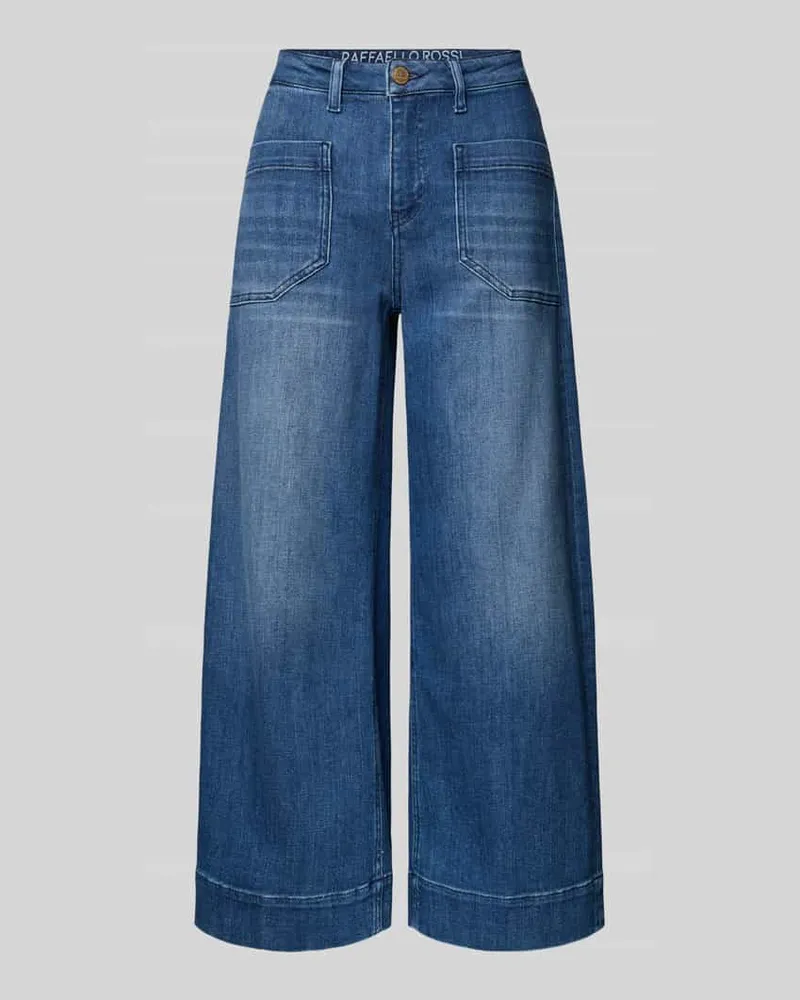RAFFAELLO ROSSI  6/8-Jeans mit aufgesetzten Eingrifftaschen Modell 'MIRU Jeansblau