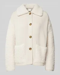 MARELLA Leinenjacke mit Teddyfell Modell 'SPIRA Offwhite