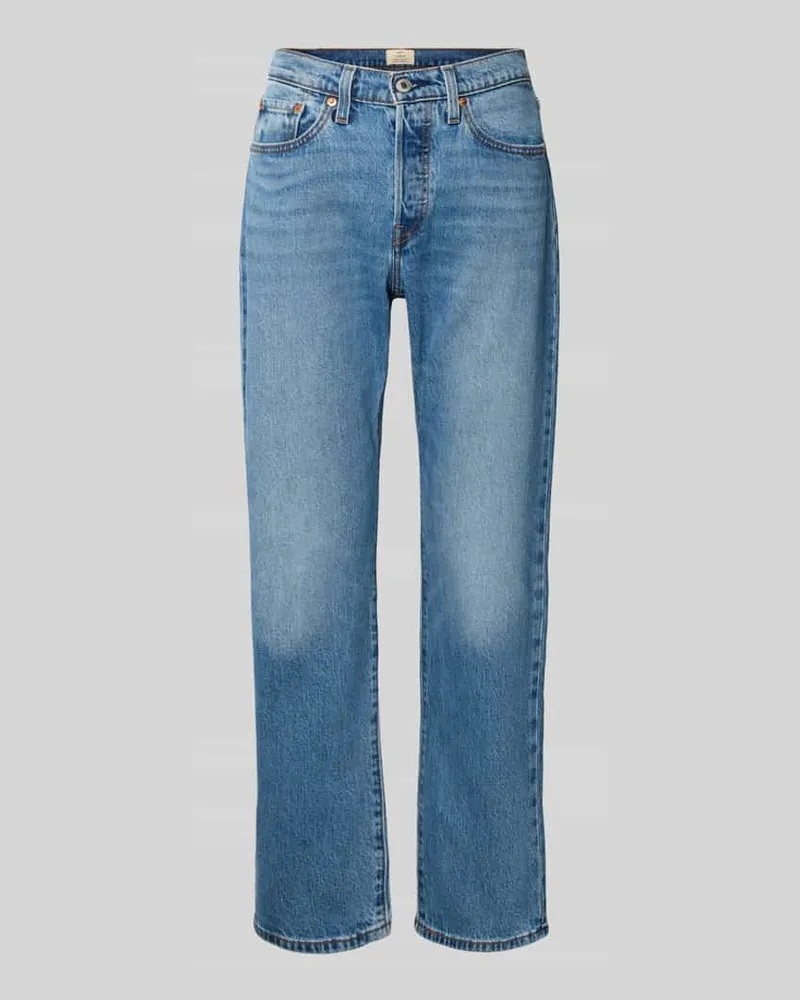 Levi's Straight Fit Jeans im Used-Look Modell '501 CURVE LUCID DREAM Hellblau