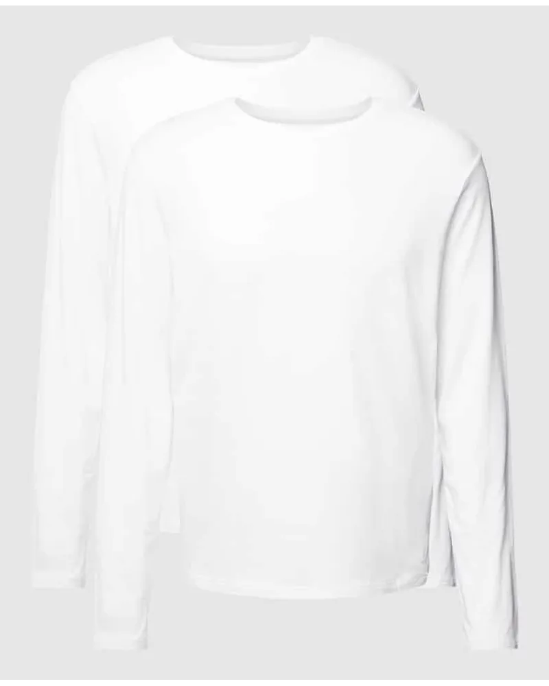 Tommy Hilfiger Longsleeve mit Rundhalsausschnitt im 2er-Pack Weiss