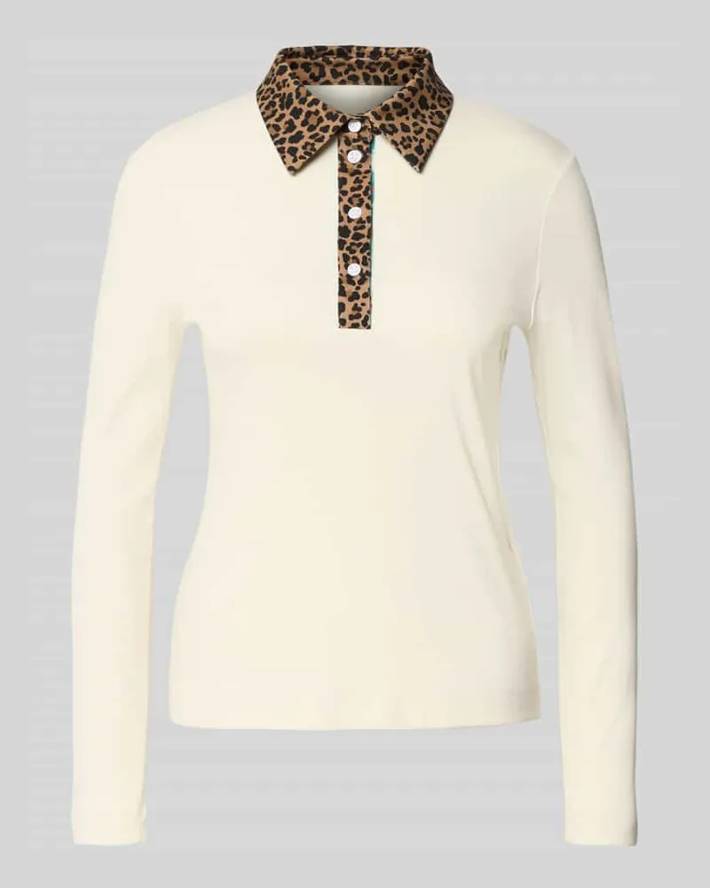 Marc Cain Longsleeve mit Polokragen Ecru