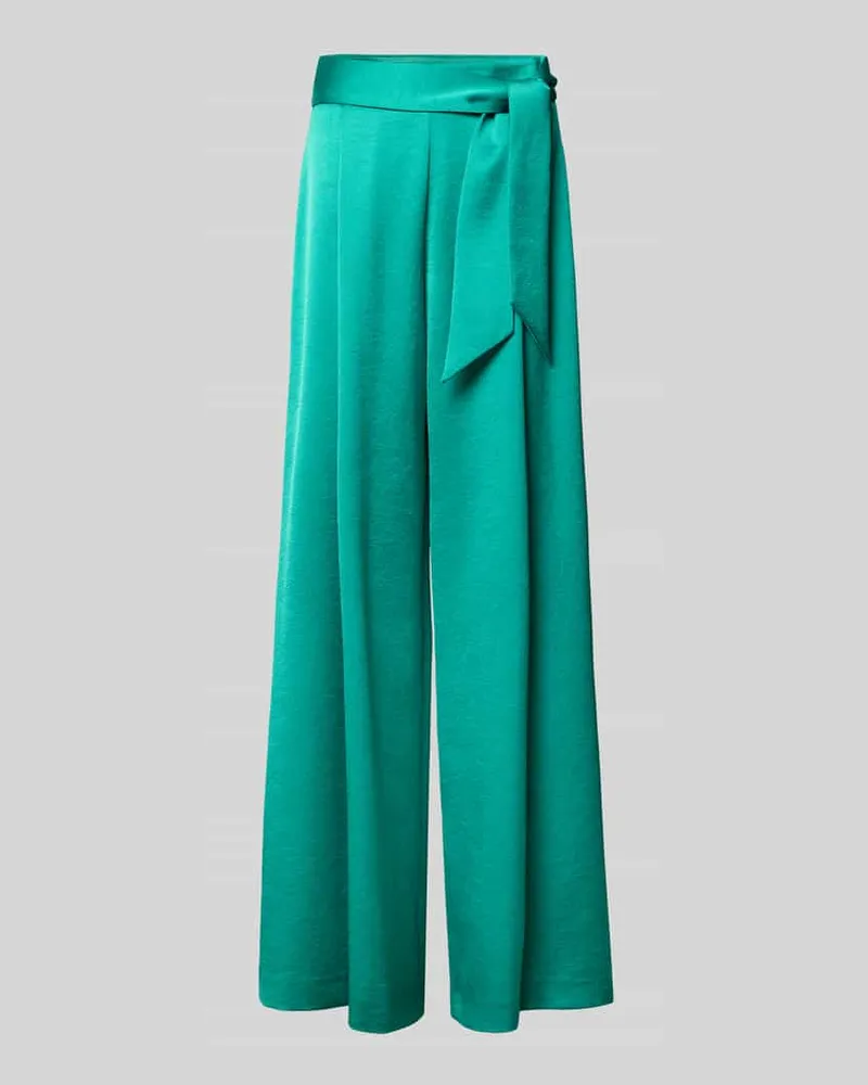 Marc Cain Relaxed Fit Anzughose aus Satin Smaragd