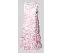 Knielanges Kleid mit floralem Muster