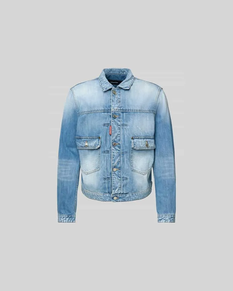 Dsquared2 Jeansjacke mit Knopfleiste Jeansblau