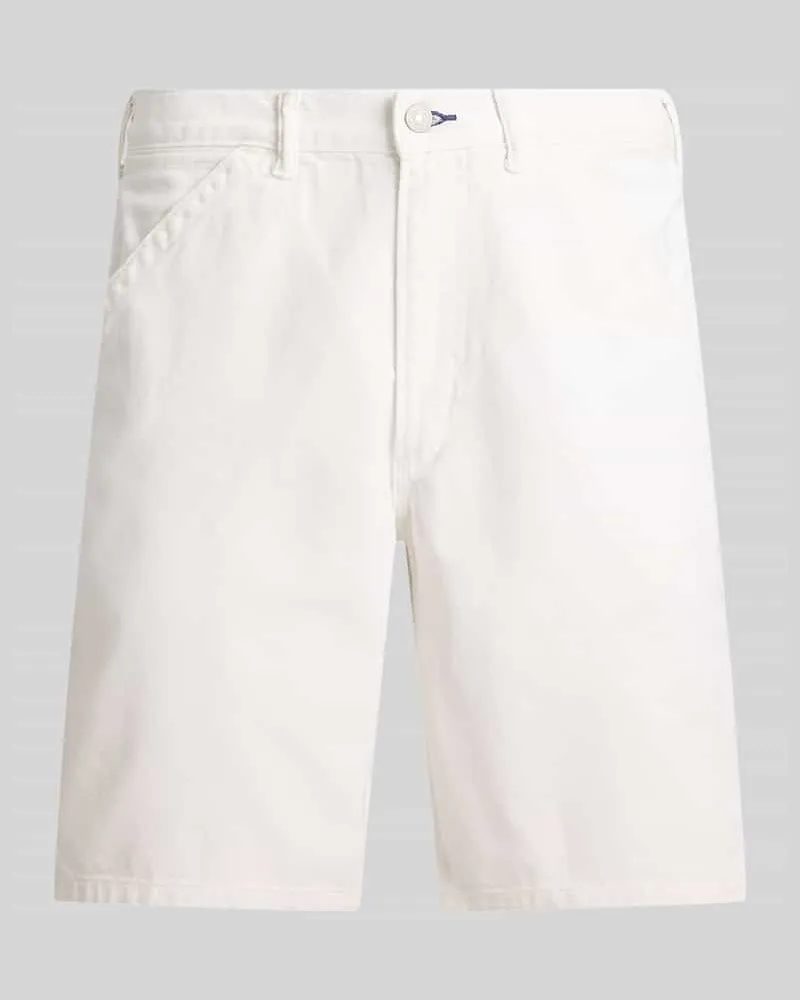 Ralph Lauren Regular Fit Bermudas aus reiner Baumwolle Offwhite