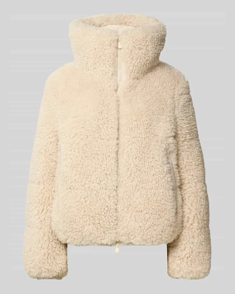 Save The Duck Regular Fit Jacke aus Teddyfell Modell 'Kennie Beige