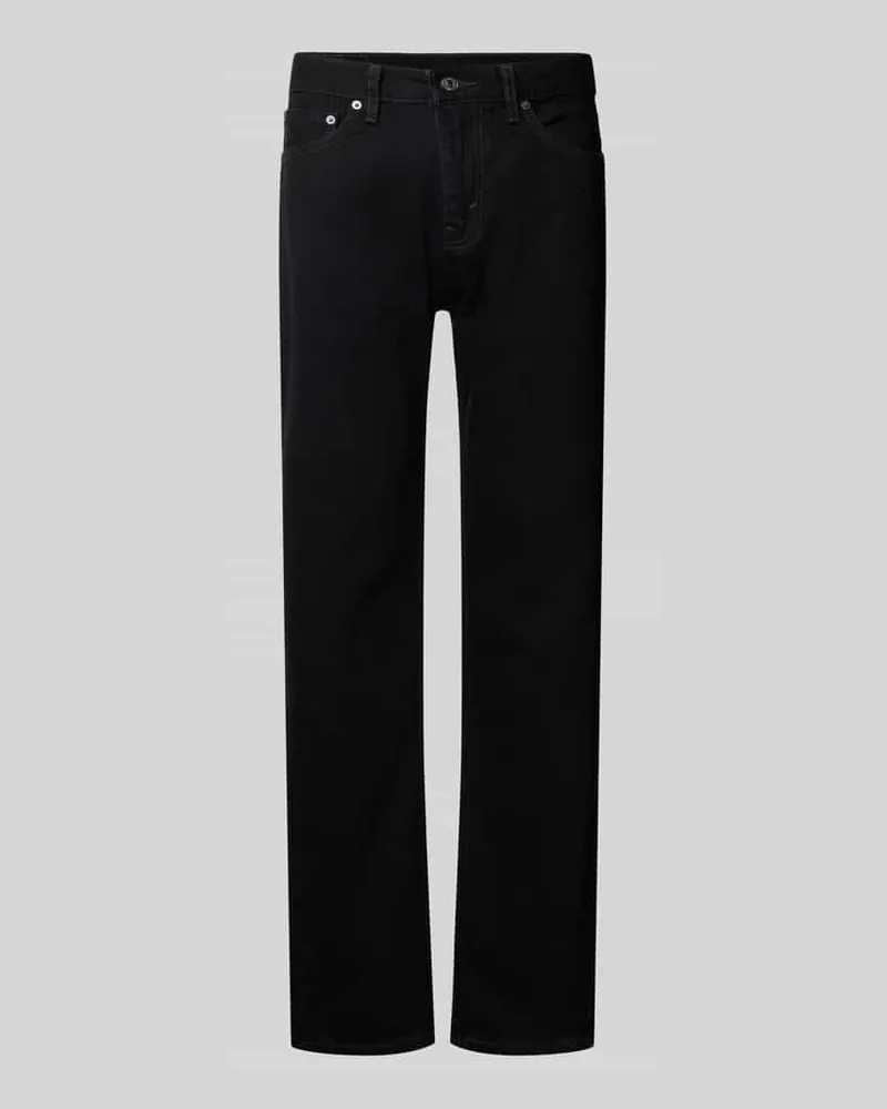 Levi's Regular Fit Jeans mit Eingrifftaschen Modell '505 Black