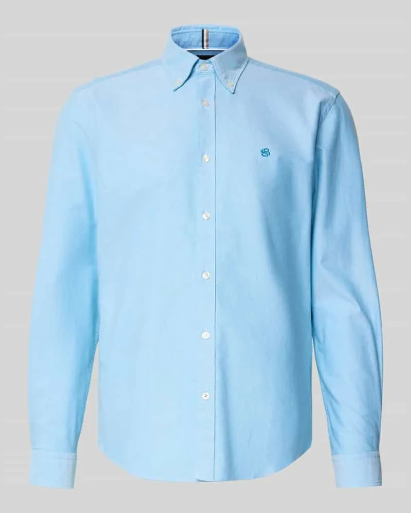 HUGO BOSS Regular Fit Freizeithemd aus reiner Baumwolle Modell 'LIAM Aqua
