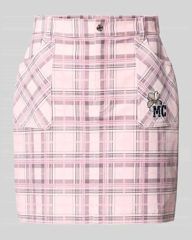 Marc Cain Minirock aus Baumwoll-Mix Rosa