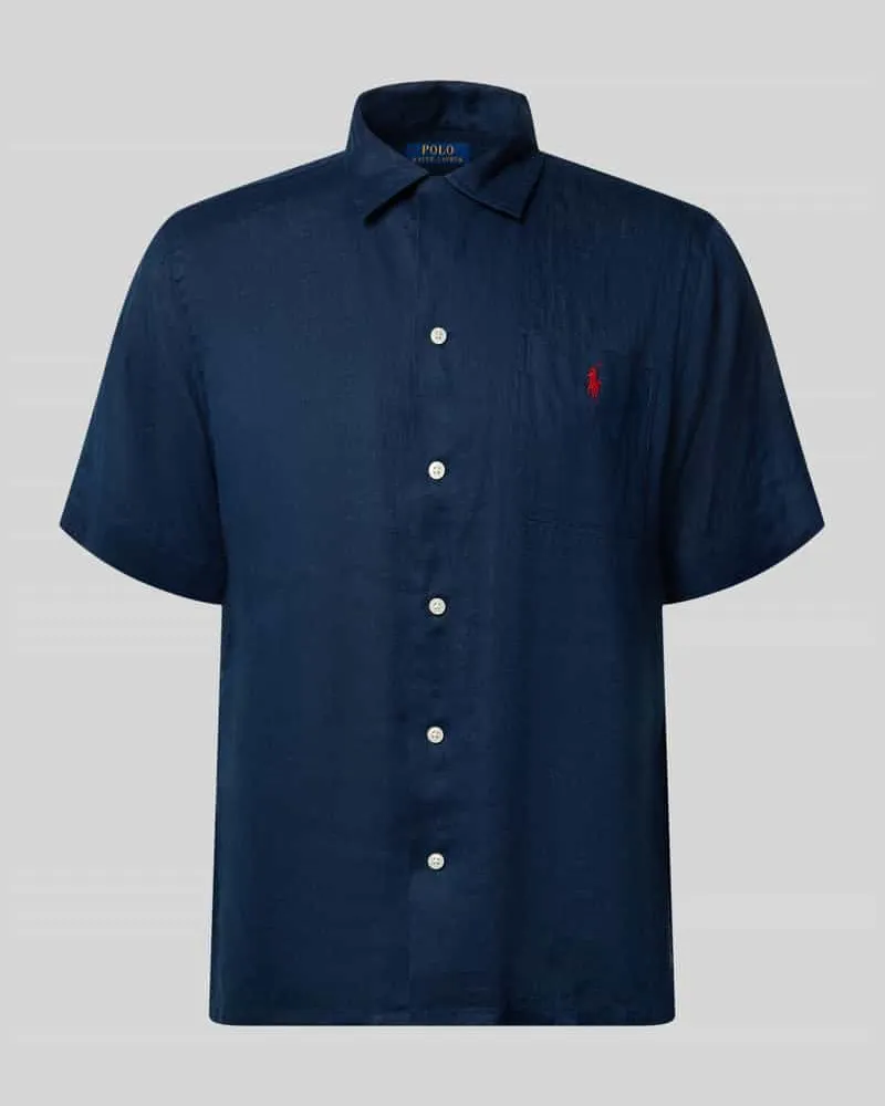 Ralph Lauren Regular Fit Freizeithemd aus reinem Leinen Marine