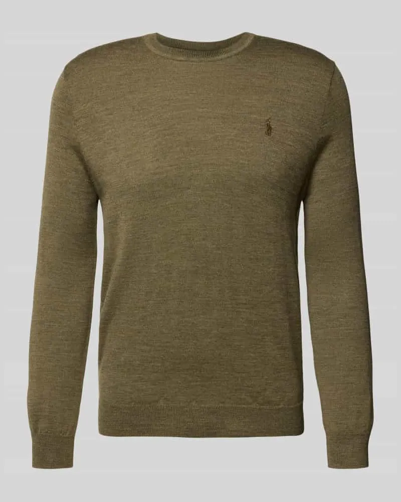 Ralph Lauren Strickpullover mit Label-Stitching Oliv