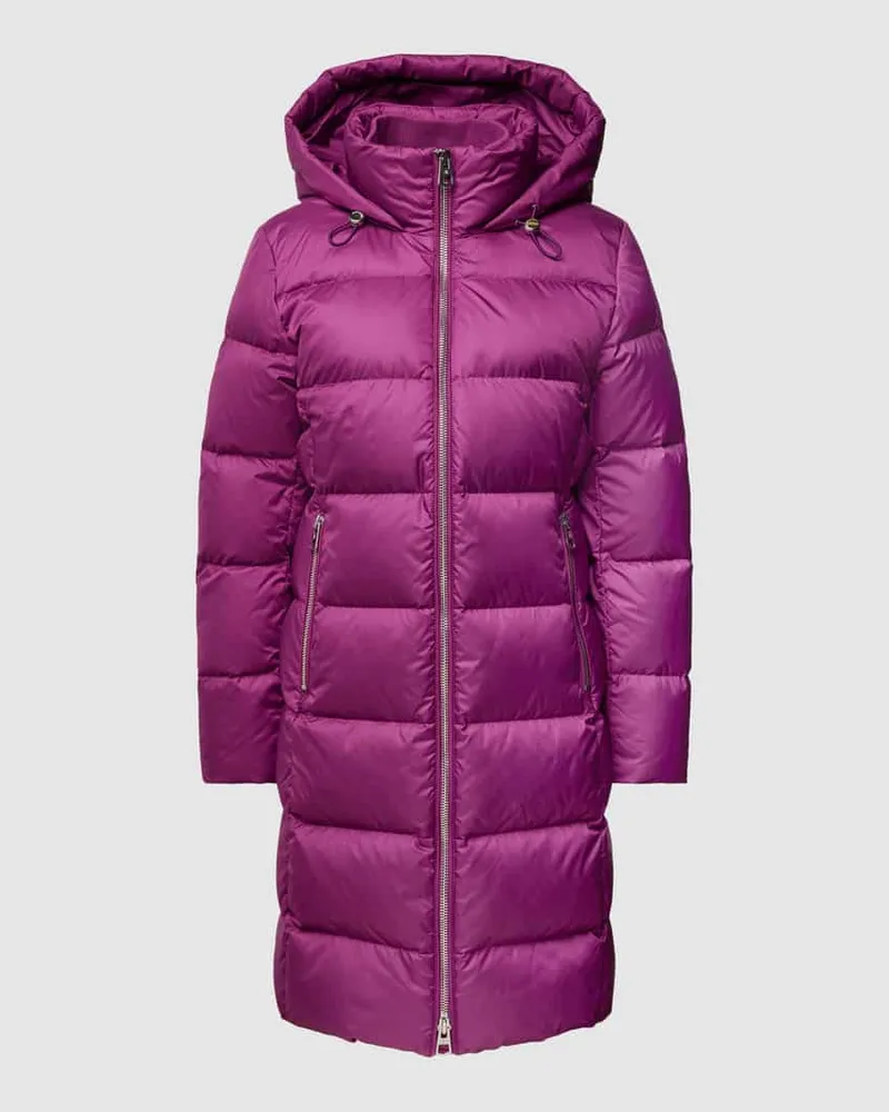 Marc O'Polo Daunenmantel mit Kapuze mit Tunnelzug Fuchsia