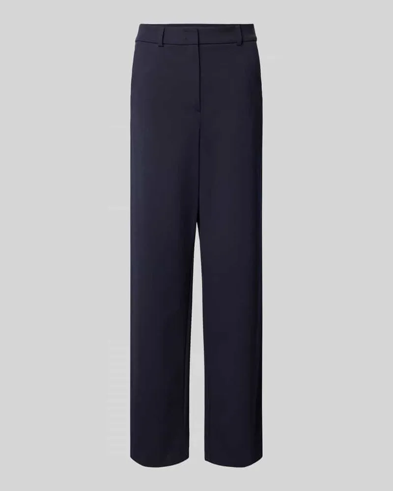 COMMA Straight Leg Stoffhose mit Gürtelschlaufen Marine