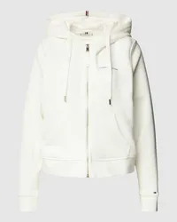 Tommy Hilfiger Sweatjacke mit Label-Schriftzug Ecru