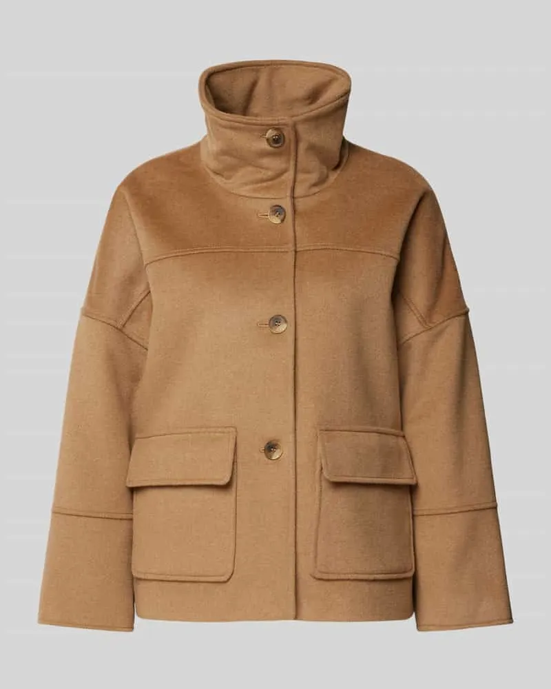Gant Loose Fit Jacke mit Kaschmir-Anteil Camel