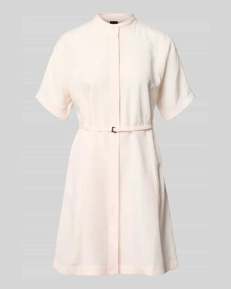 HUGO BOSS Tailliertes Freizeitkleid aus Lyocell-Leinen-Mix Modell 'DALINIA Rose