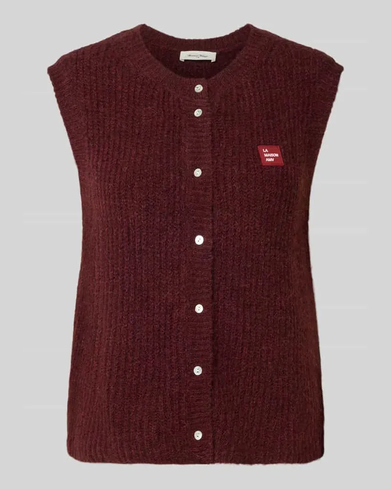 American Vintage Regular Fit Weste mit Alpaka-Woll-Anteil Bordeaux