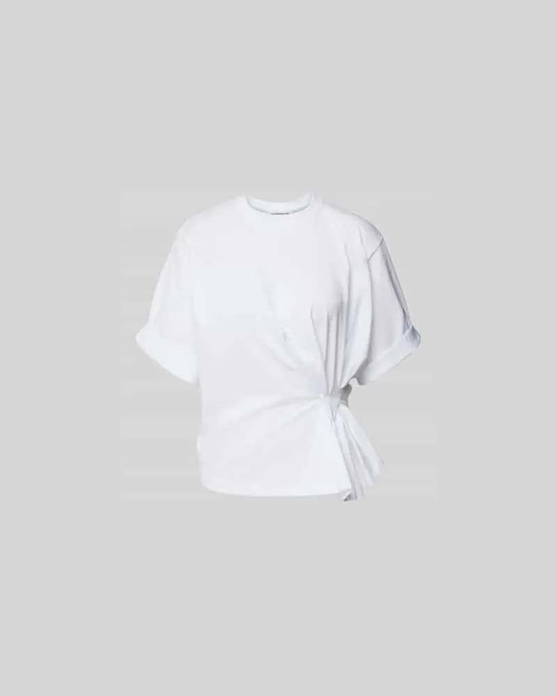 Victoria Beckham T-Shirt mit Raffungen Weiss