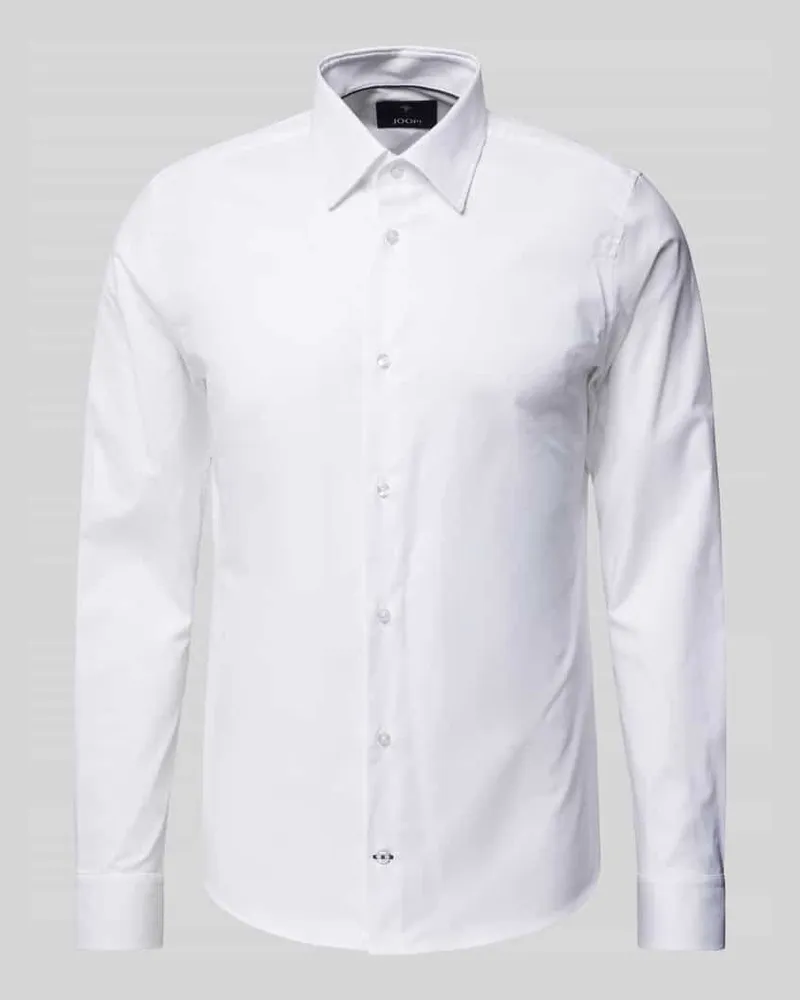 JOOP! Slim Fit Business-Hemd mit Kentkragen Modell 'Pierce Weiss
